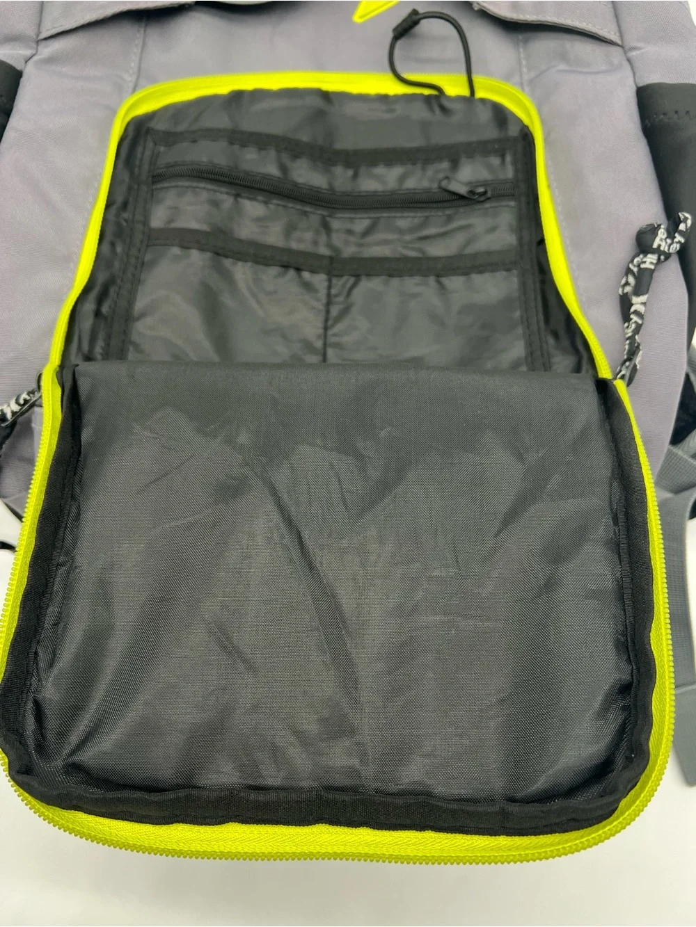 Hurley Backpack Multi-Pockets Outside Padded Computer Pocket Inside Grey/Yellow